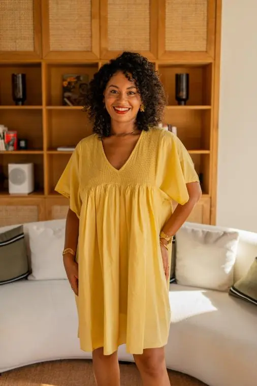 Robe courte , Magenta, Taille unique