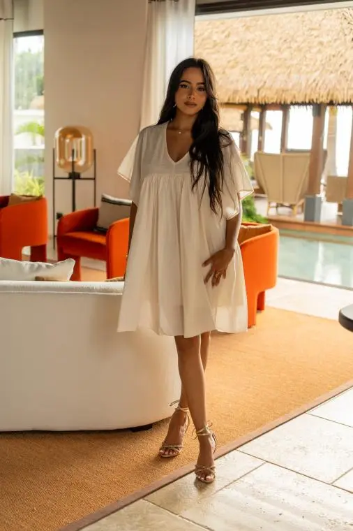 Robe courte , Magenta, Taille unique