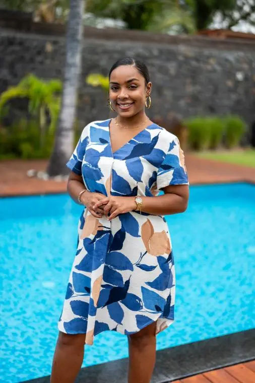 Robe courte imprimée , Vert, T1 (38/40)