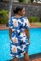 Robe courte imprimée , Vert, T1 (38/40)