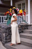 Pantalon fluide uni, Noir, Taille unique