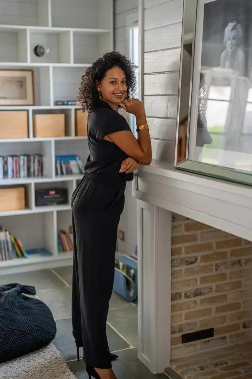 Pantalon fluide uni, Noir, Taille unique