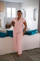 Pantalon fluide uni, Noir, Taille unique