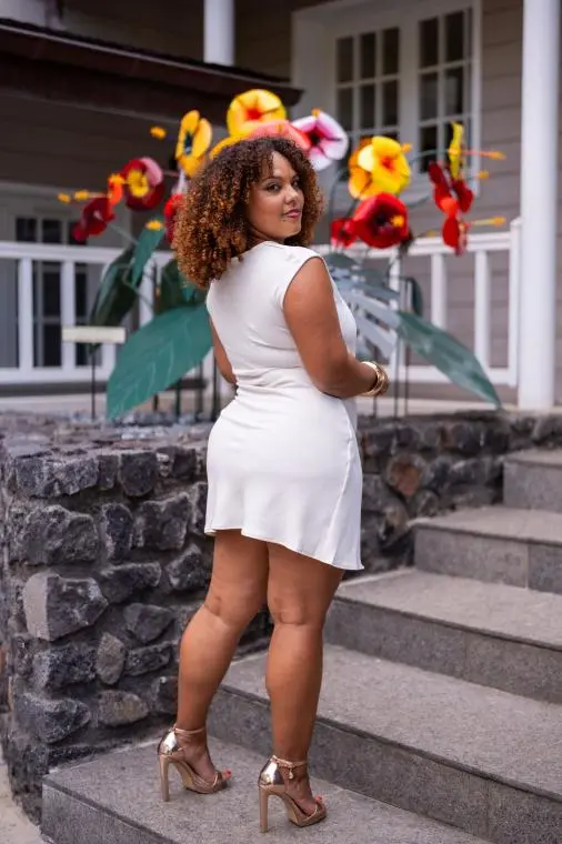 Robe courte fluide uni, Noir, Taille unique