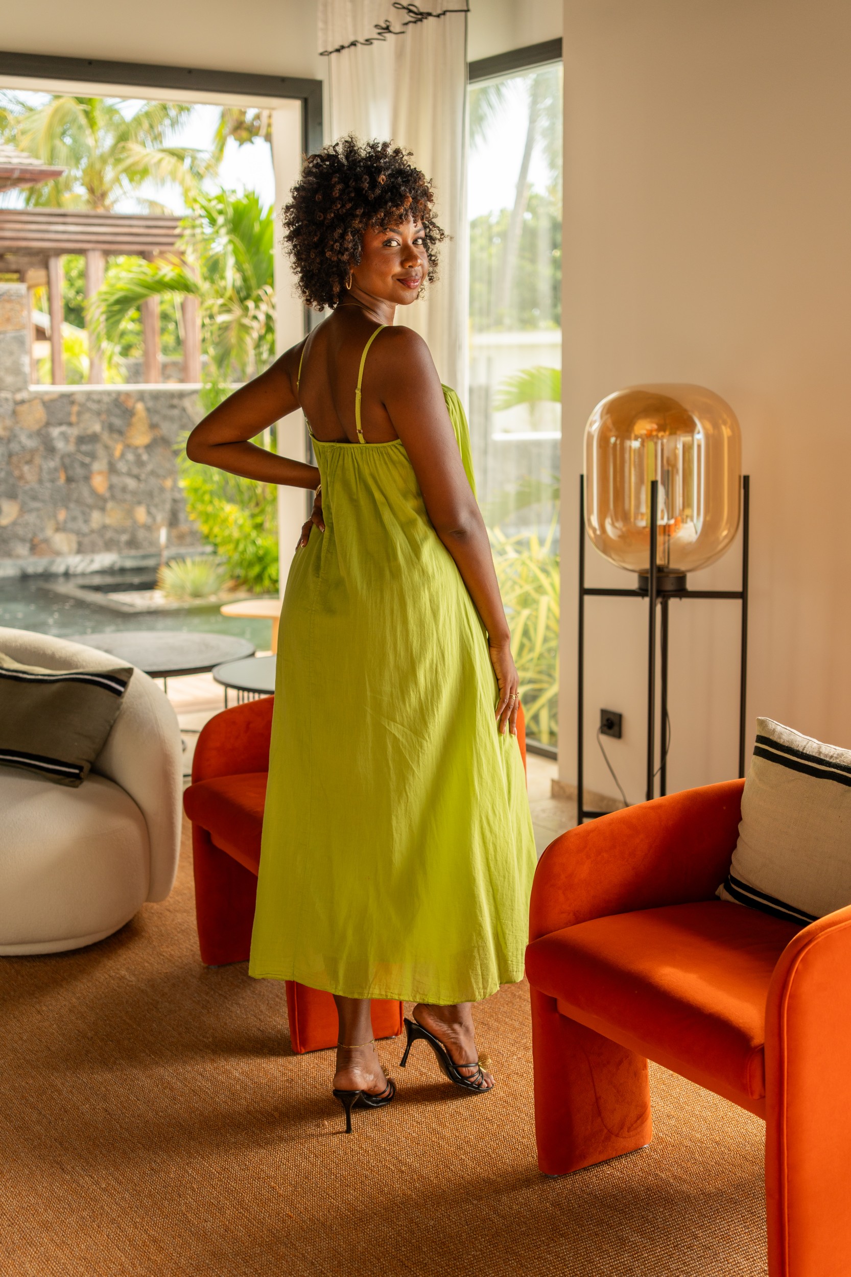 Robe longue , Rouille, Taille unique