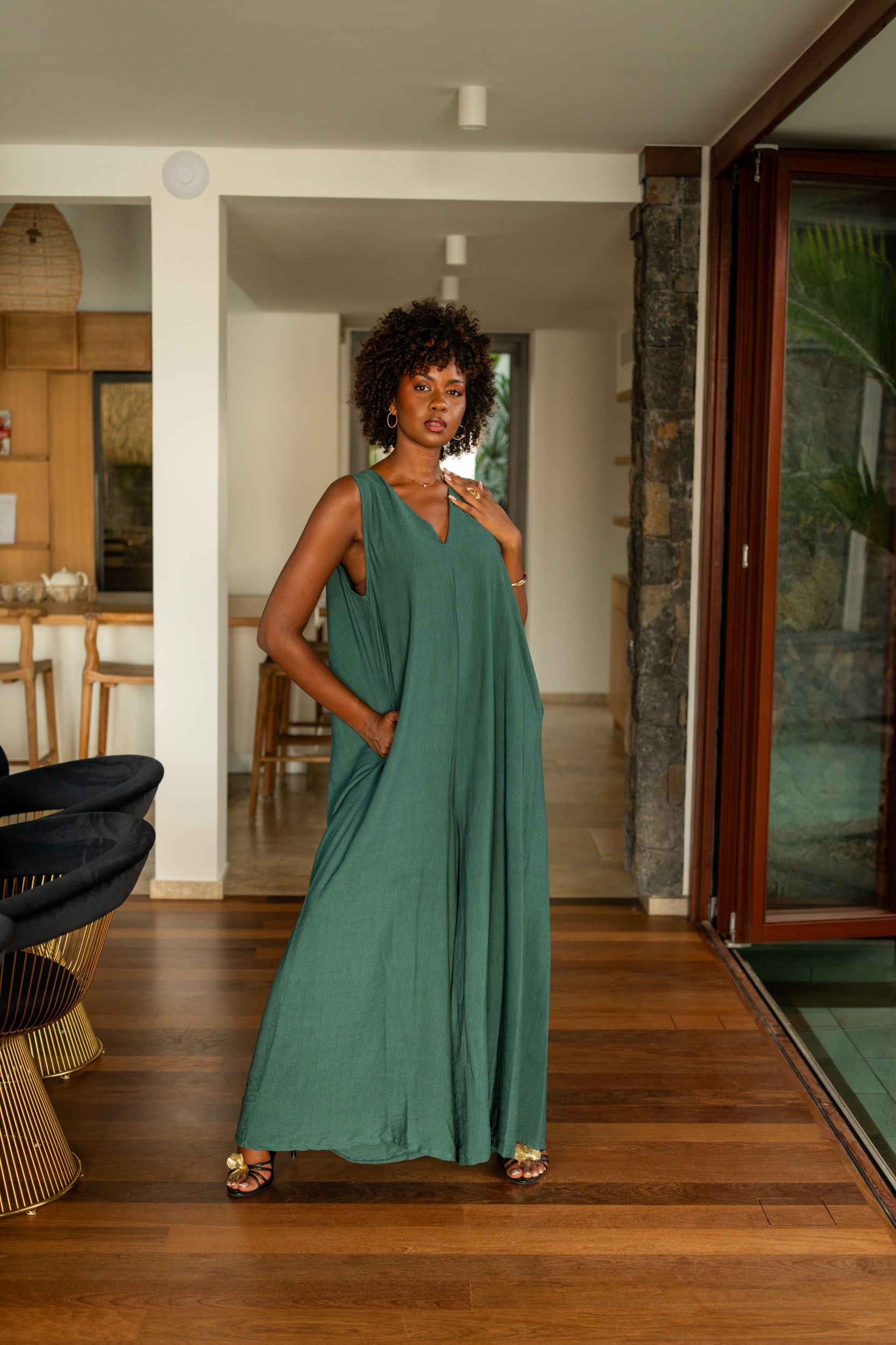 Maxi combinaison unie, Rouille, Taille unique