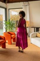 Robe longue unie , Rouille, Taille unique
