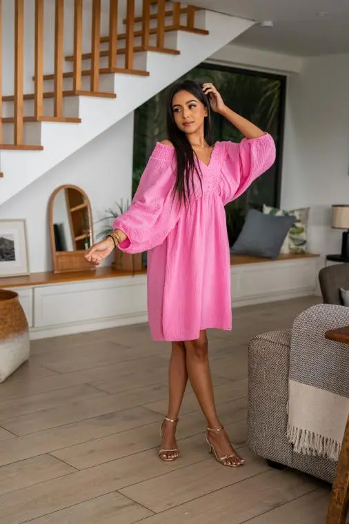 Robe courte, Blanc, Taille unique