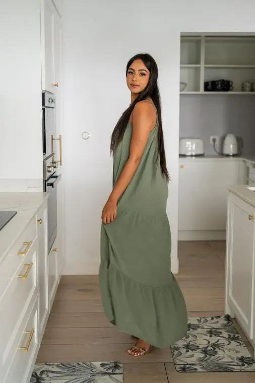 Robe à bretelles, Jaune, Taille unique