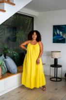 Robe à bretelles, Jaune, Taille unique