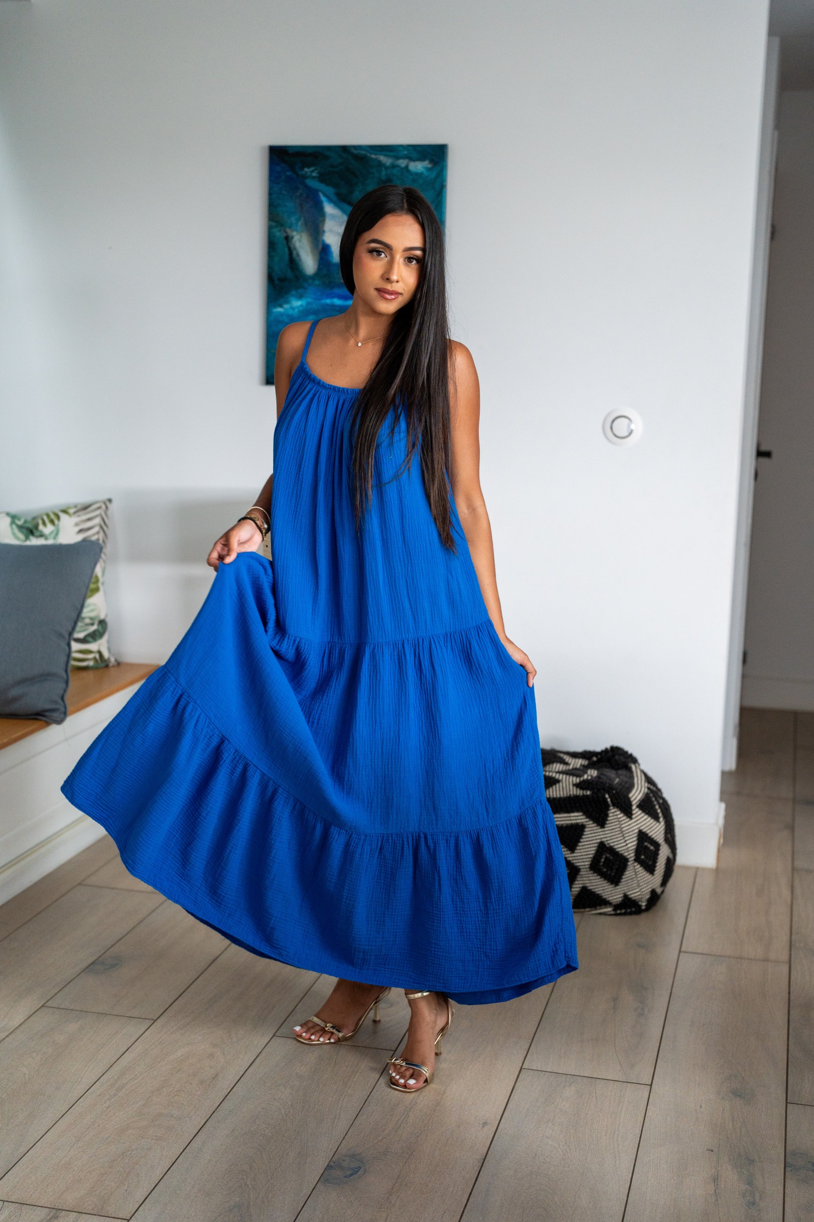Robe bretelles, Rose, Taille unique