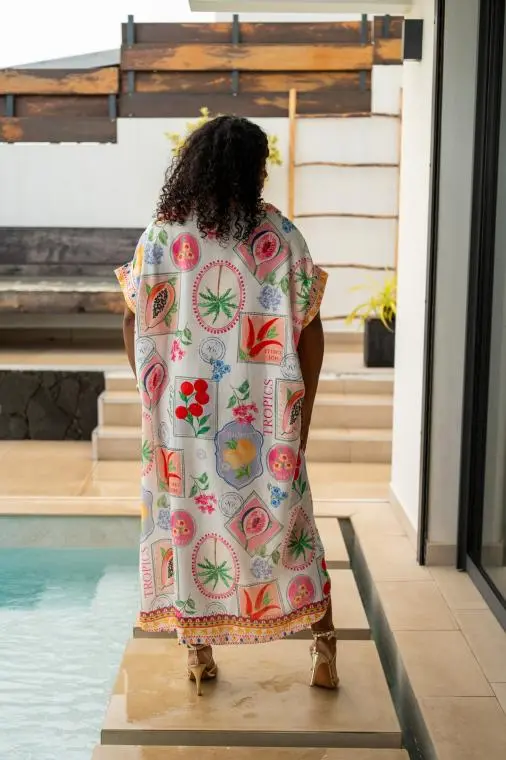 Robe chemise « dolce vita », Multicolore, Taille unique