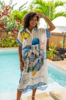 Robe chemise « dolce vita », Multicolore, Taille unique