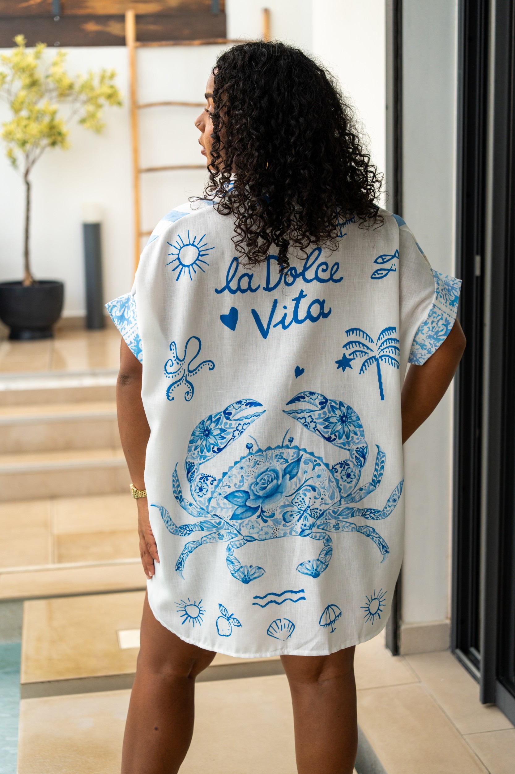 Chemisier &laquo;&nbsp;dolce vita&nbsp;&raquo;, Jaune, Taille unique