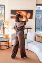Pantalon satiné, Vert, Taille unique