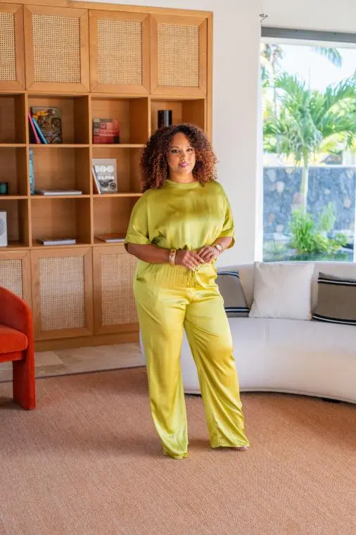 Pantalon satiné, Vert, Taille unique