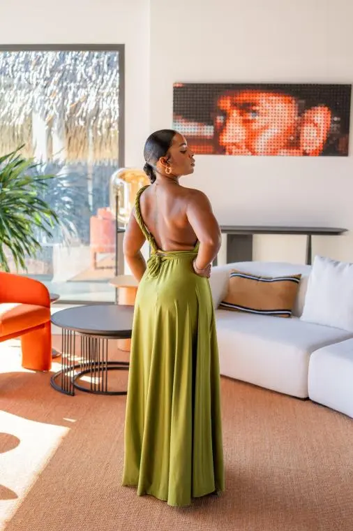 Robe longue infinity , Chocolat, Taille unique