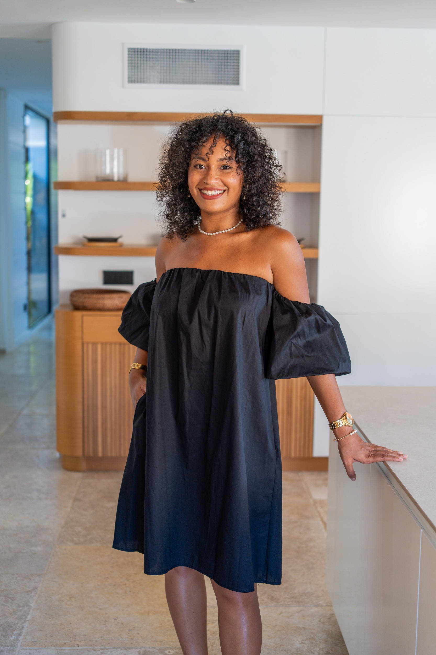 Robe manches bouffantes