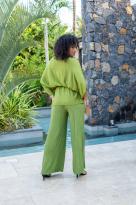 Haut crépon , Vert matcha, Taille unique