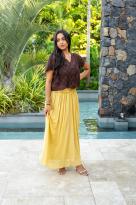 Jupe unie, Jaune, Taille unique