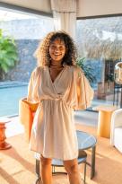 Robe courte, Beige, Taille unique