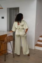Haut satiné, Vert, Taille unique (S au L)