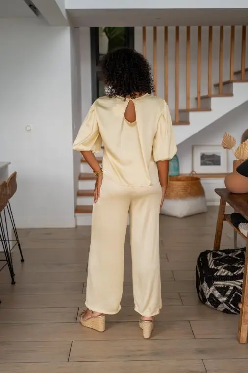 Haut satiné, Vert, Taille unique (S au L)