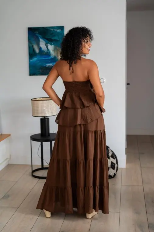 Haut à volants, Vert matcha, Taille unique