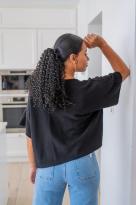 Pull manches courtes, Bleu, Taille unique