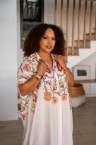 Robe chemise "baroque", Jaune, Taille unique