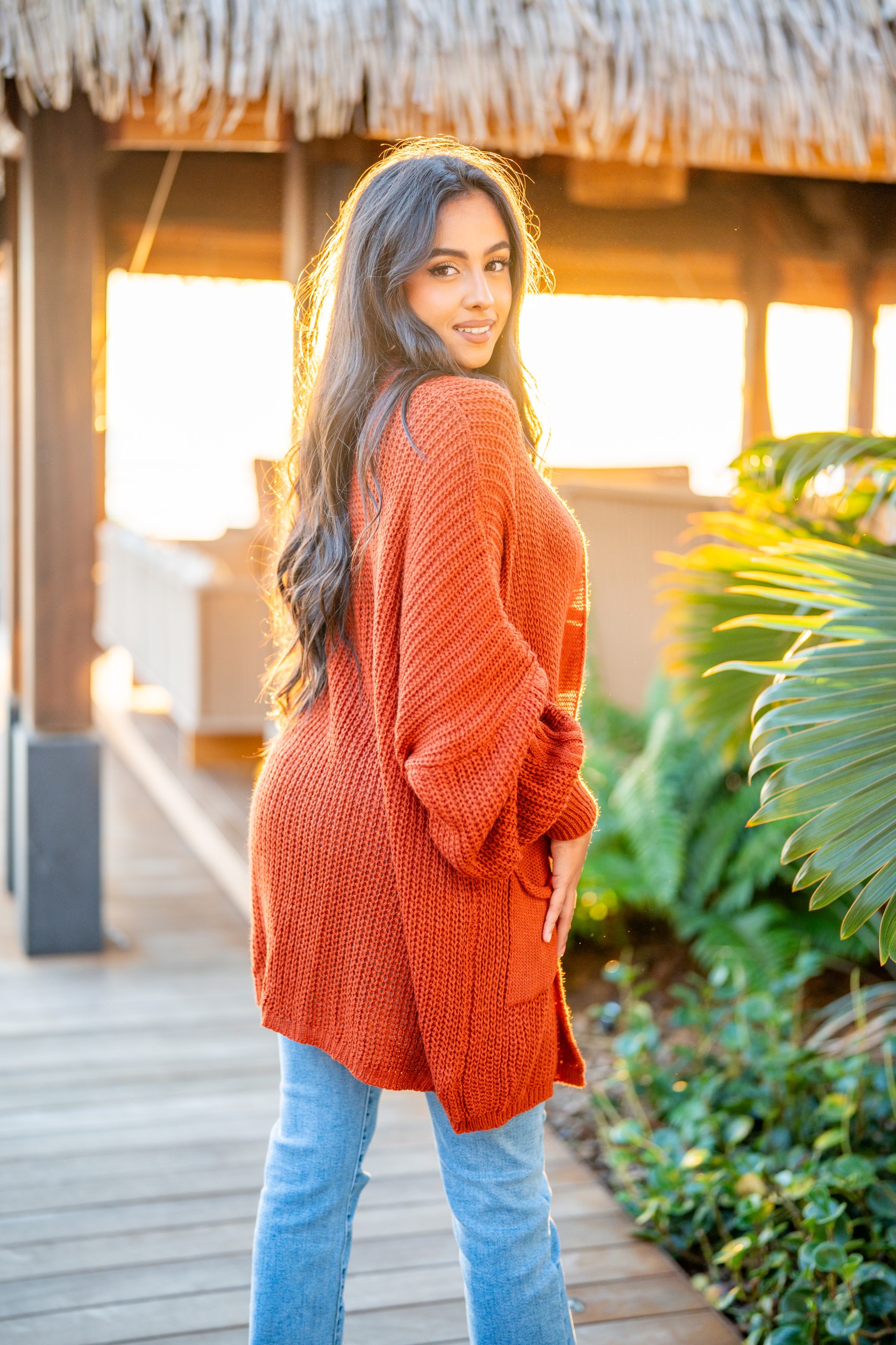 Gilet pull court, Moutarde, Taille unique