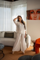 Chemise crepon, Camel, Taille unique