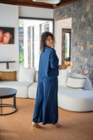 Chemise crepon, Camel, Taille unique