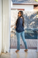 Pull à motif coeur , Kaki, Taille unique