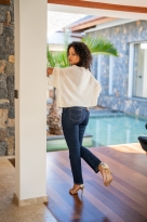 Haut en maille , Corail, Taille unique