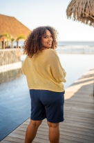 Bermuda avec ceinture en corde, Kaki, Taille unique