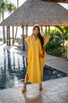 Robe en lin , Jaune, Taille unique