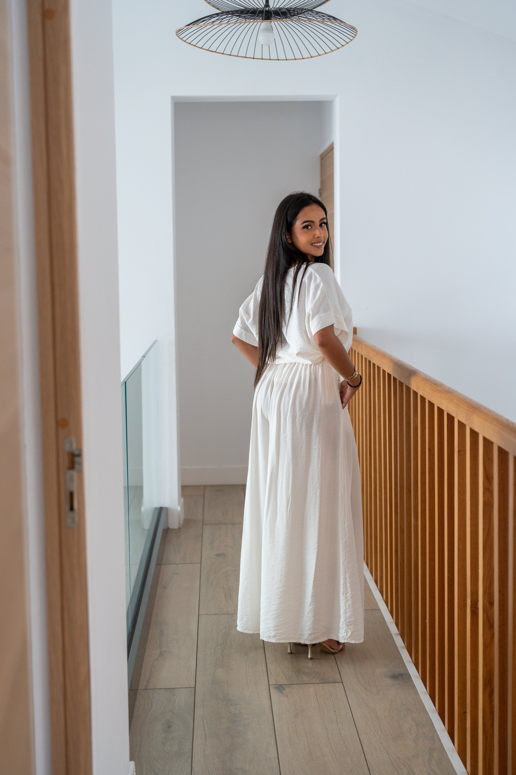 Haut col V, Marine, Taille unique