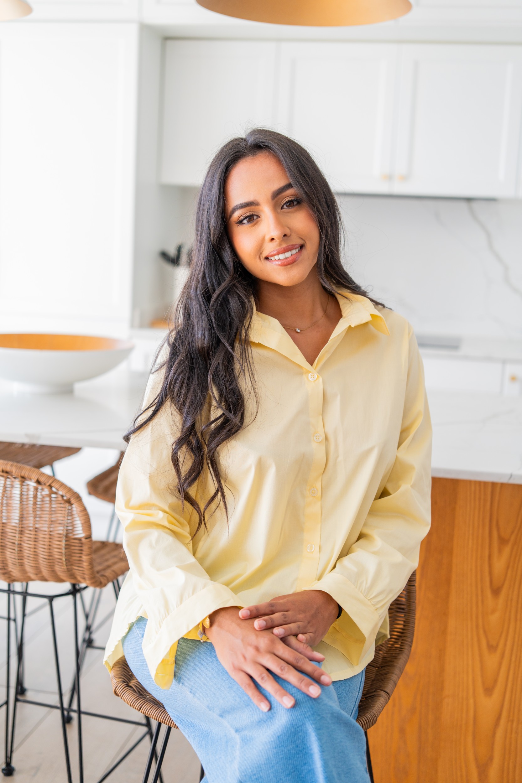Chemise unie, Jaune, Taille unique