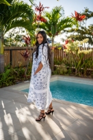 Robe "BANDANA", Blanc, Taille unique