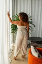 Combinaison pantalon bouffant, Blanc, Taille unique